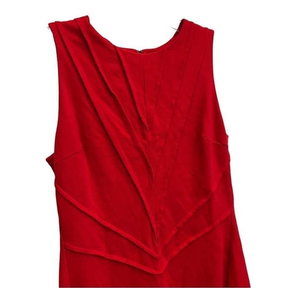 VINCE CAMUTO Red Ponte Knit Sleeveless Sheath Dress, Size 10. - Picture 6 of 13